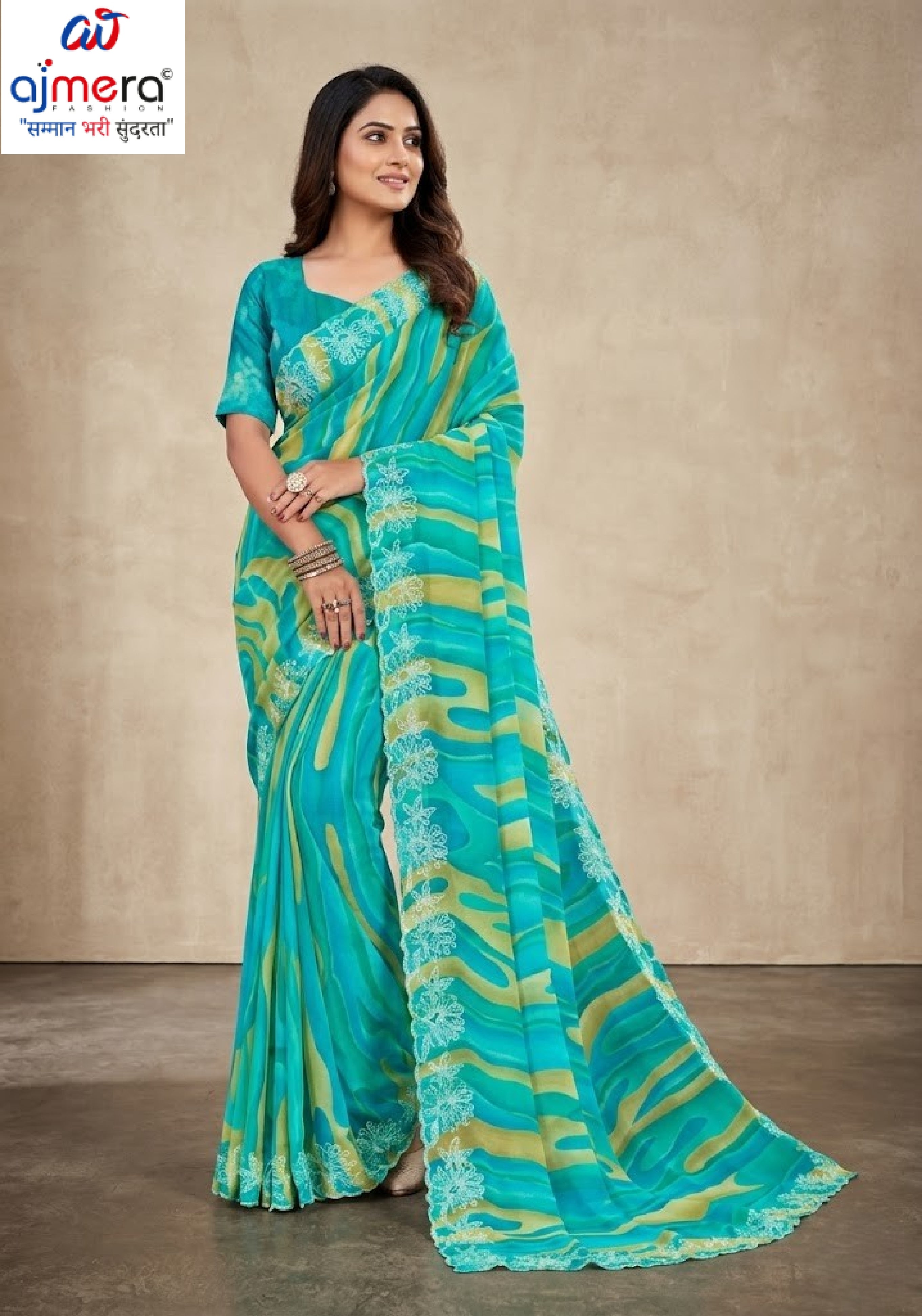 Graceful Printed Saree with Blouse Piece for Modern Ethnic Fashion  | RDD-DHWANI