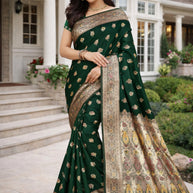 Premium Jacquard Silk Saree with Matching Blouse Piece for Ethnic Celebrations | TUL-CLEAR SILK VOL-07