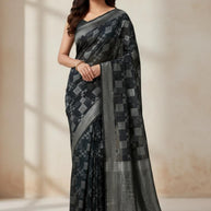 Printed Print Loose Saree with Blouse for Premium Ethnic and Traditional Wear | AHA-RAJLAXMI