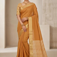 Fashionable Rapier Silk Matching Saree With Blouse Piece | YOG-FERRY