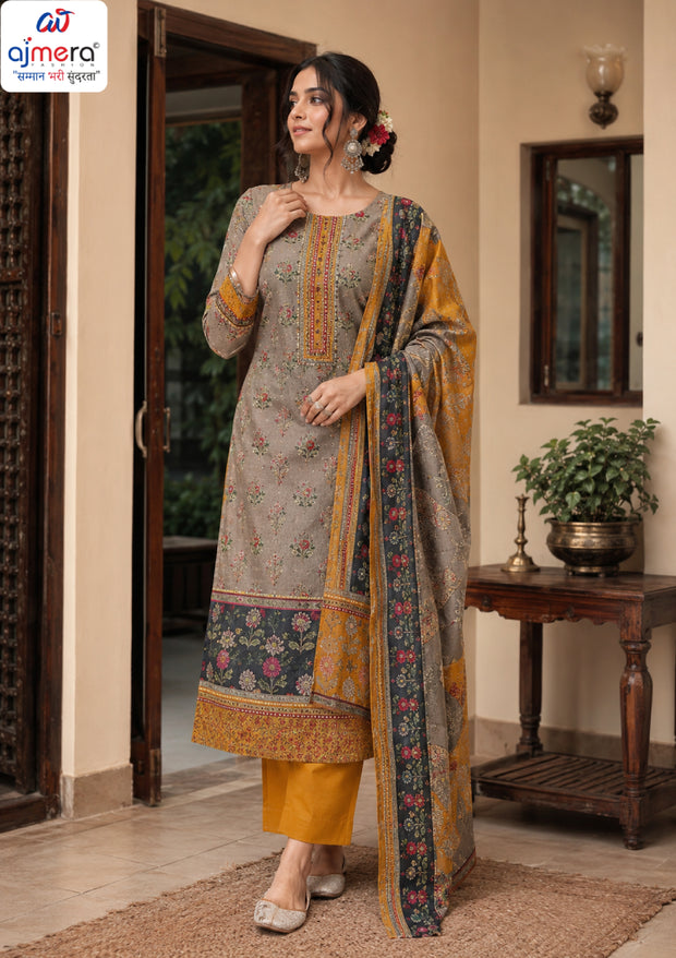 Premium Pure Viscose Unstitched Suit Set | VAS-KONICA