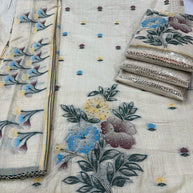 Premium Designer Unstitched Suit Set | VAA-BEST OF LUCK