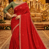 Designer Printed Saree with Blouse Piece for Special Occasions  | TD-RADHA