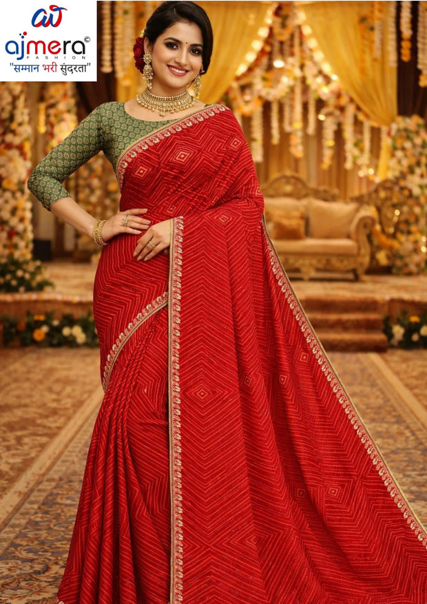 Designer Printed Saree with Blouse Piece for Special Occasions  | TD-RADHA