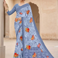 Contemporary Printed Saree with Blouse Piece for Premium Wear  | CAS-HAPPY DAY