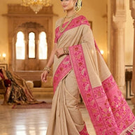 Luxury Jacquard Silk Saree with Blouse Piece for Wedding & Party Wear | TUL-AARADHNA COTTON