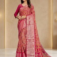 Contemporary Printed Saree with Blouse Piece for Premium Wear  | RDD-LALITA