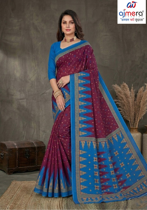 Premium Cotton Saree with Blouse Piece for Premium Ethnic and Traditional Wear | TLS-CHITRALEKHA WITH BP