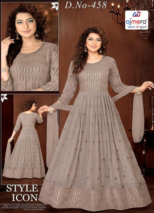 Designer Georgette Gown for Women | Gown Wholesale Online | OSC-458