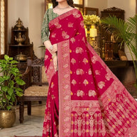Traditional Craft Jacquard Silk Saree With Blouse Piece | DNA-TULSI SILK