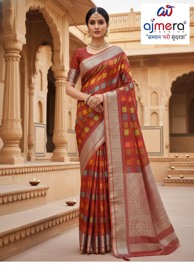 Luxury Rapier Silk Matching Saree With Blouse Piece | RKI-186