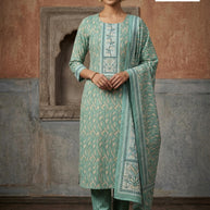 Premium Cotton Unstitched Suit Set | NCY-KAVYA