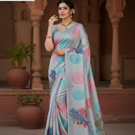 Chic Printed Saree without Blouse for Sophisticated Ethnic Style | TD-HONDA