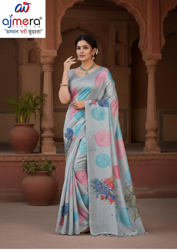 Chic Printed Saree without Blouse for Sophisticated Ethnic Style | TD-HONDA