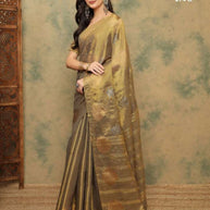 Apricot Linen Saree with Blouse for Premium Ethnic and Festive Wear | ALL-APRICOT-274