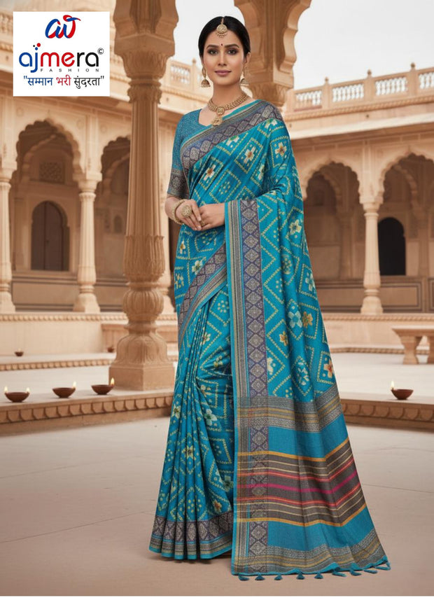 Elegant Rapier Silk Matching Saree With Blouse Piece | YDP-SUMAN