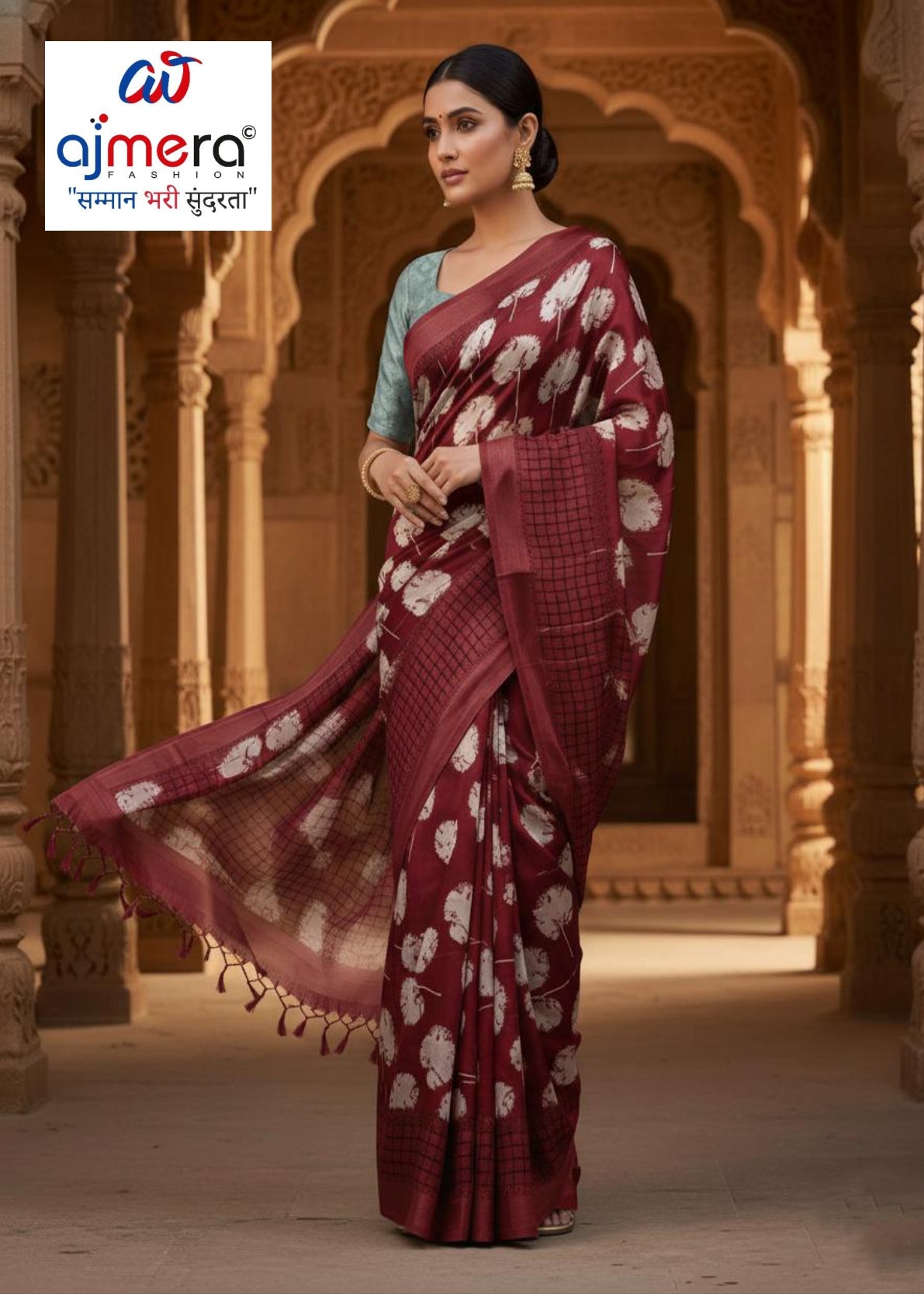 Turkey Silk Print Loose Saree with Blouse for Premium Ethnic and Traditional Wear | POS-TURKY SILK