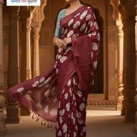 Turkey Silk Print Loose Saree with Blouse for Premium Ethnic and Traditional Wear | POS-TURKY SILK