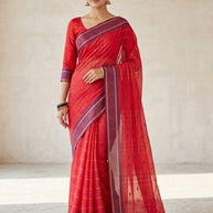 Daily Wear Cotton Saree with Without Blouse for Premium Ethnic and Traditional Wear | NDN-HANDLOOM SAREE-430