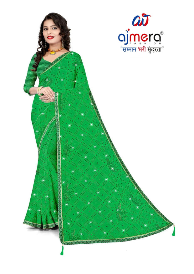 Reniyal Print Loose Saree without Blouse for Premium Ethnic and Traditional Wear | CAS-AMBIKA