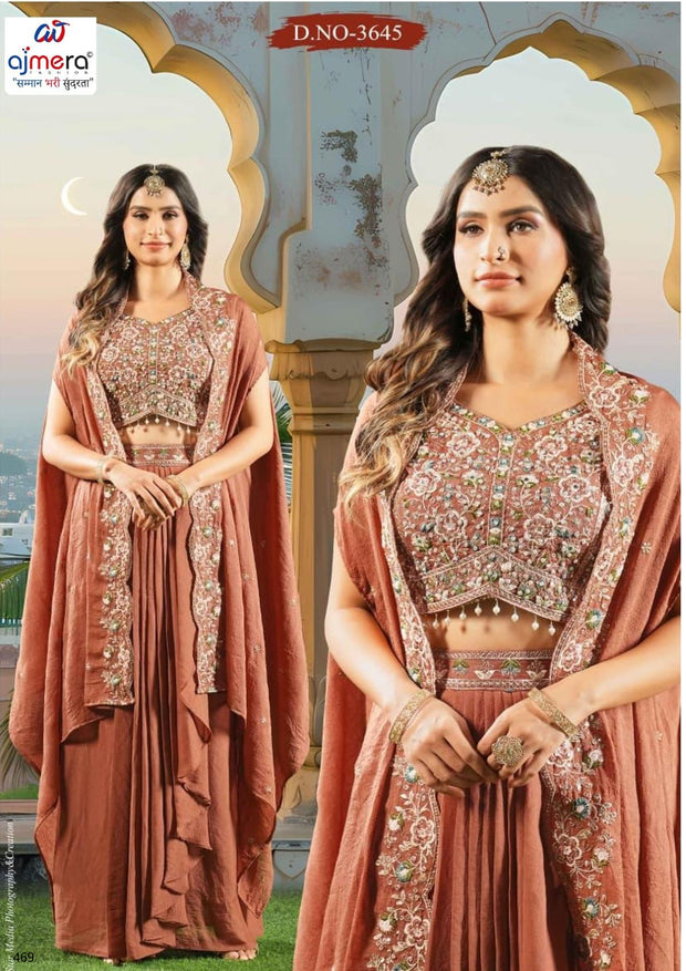 Elegant Rangoli Designer Party Wear Gown for Women | KTX-3645