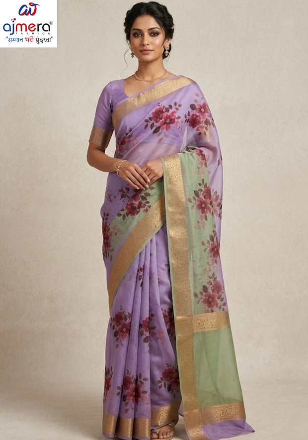 Daily Wear Rapier Silk Matching Saree With Blouse Piece | ADL-ANTU JAQUARD BORDER
