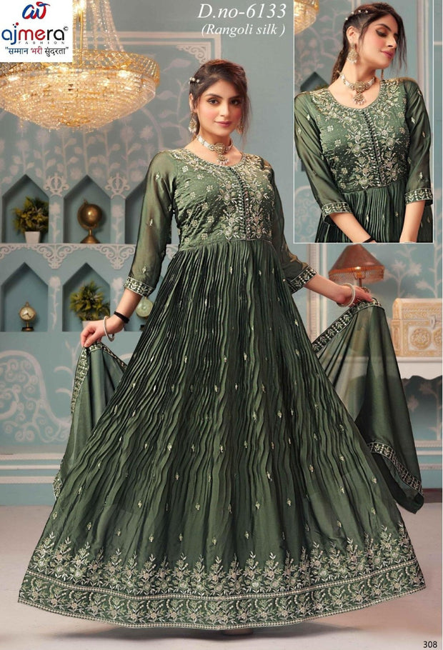 Wholesale Gowns in India Designer Rangoli Gown for Women | KTX-6133-L