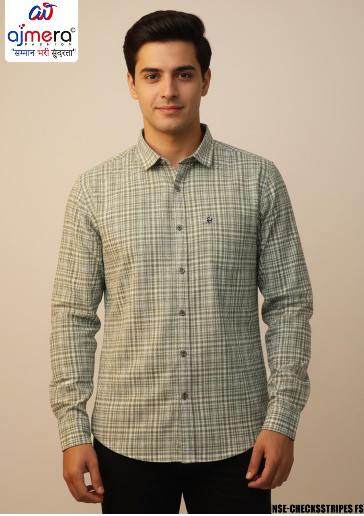 Mens Shirt Supplier India for Wholesale Buyers | NSE-CHECKS STRIPES FS