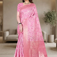 Elegant Jacquard Silk Saree With Blouse Piece | TUL-AASTHA ANU COTTON
