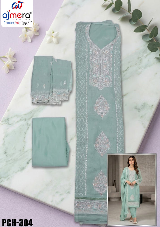 Premium Chiffon Unstitched Suit Set | PCH-304