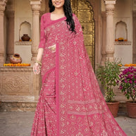 Classic Printed Saree with Blouse Piece for Timeless Traditional Style | PUS-DREAM GIRL-600