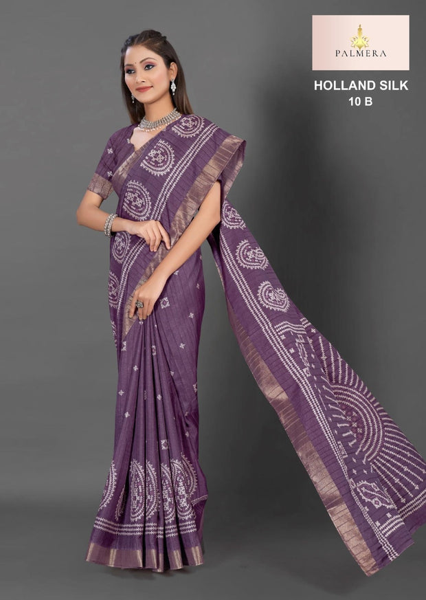 Holland Silk Handloom Silk Saree with Blouse for Premium Ethnic and Traditional Wear | ALL-HOLLAND SILK-10