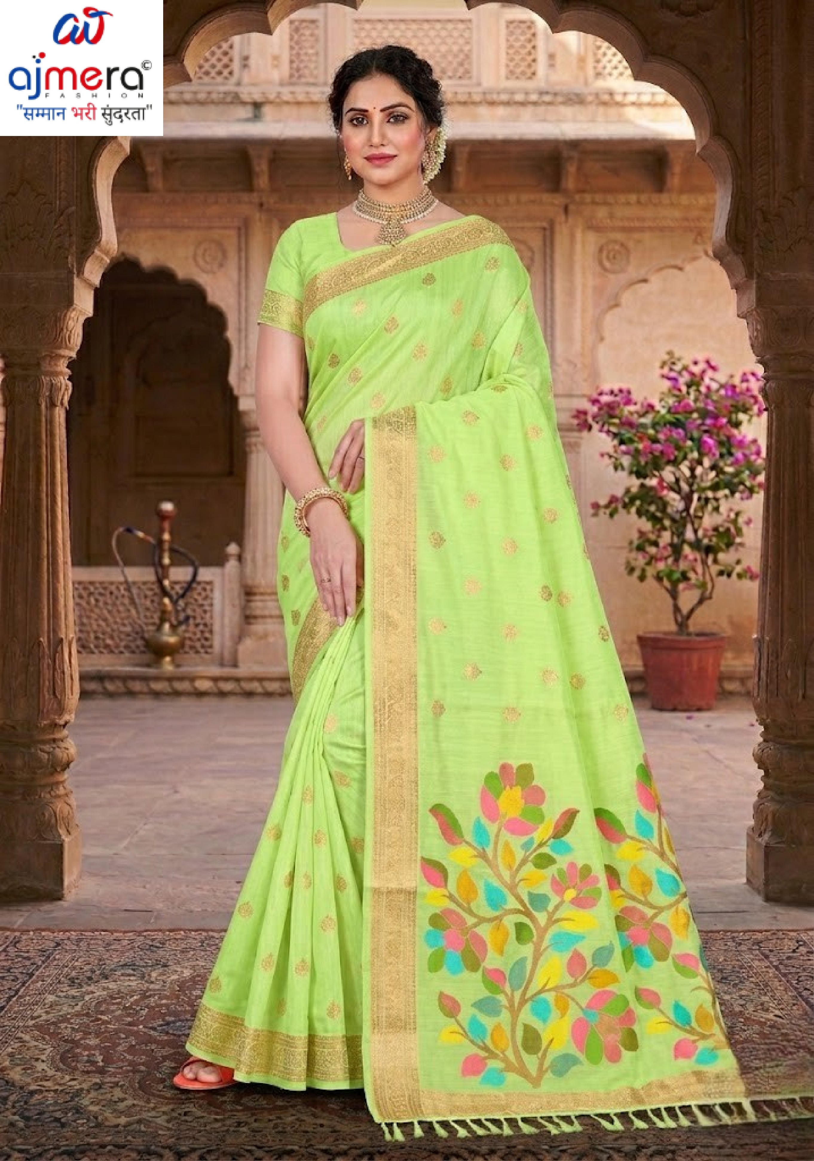 Luxury Elegance Jacquard Silk Saree Without Blouse | TUL-KOLAPURI SONG COTTON