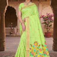 Luxury Elegance Jacquard Silk Saree Without Blouse | TUL-KOLAPURI SONG COTTON