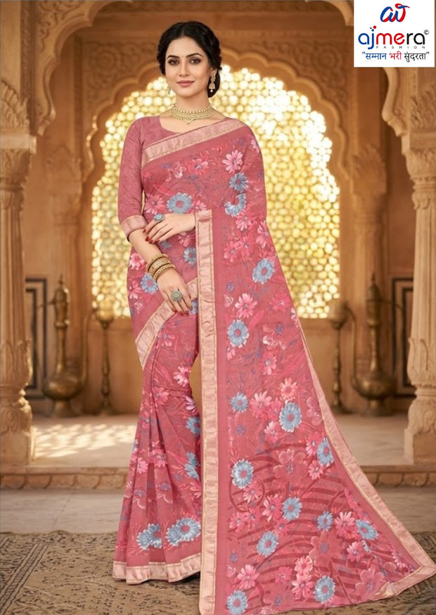 Trendy Printed Saree with Blouse Piece for Women’s Ethnic Wardrobe | SSR-YUKTI-A