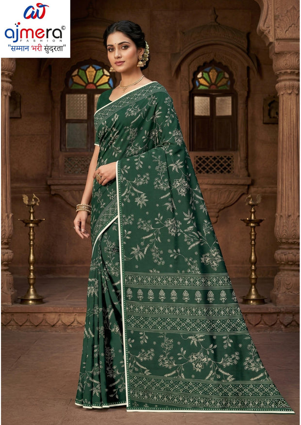 Trendy Printed Saree with Blouse Piece for Women’s Ethnic Wardrobe  | GLC-ANGEL