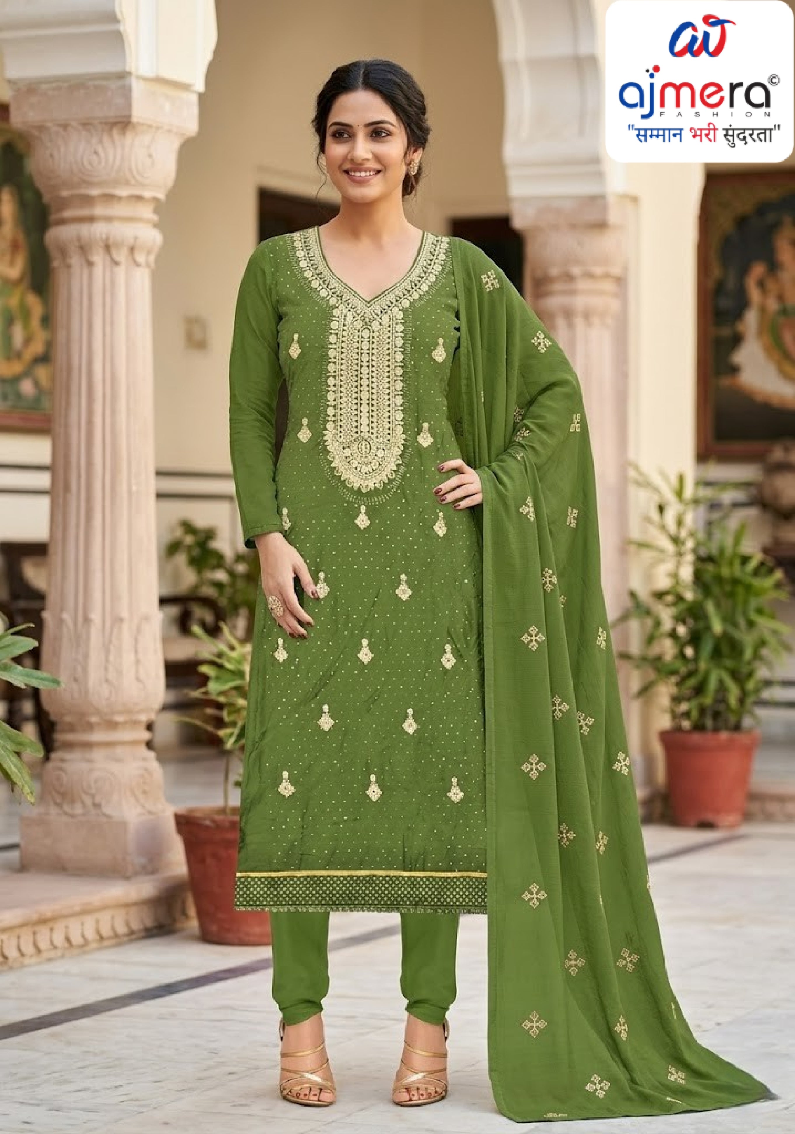 Premium Jaam Cotton Unstitched Suit Set | MJI-BINDU