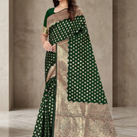 Luxury Jacquard Silk Saree with Blouse Piece for Wedding & Party Wear | TUL-HANSJODA SILK VOL-37