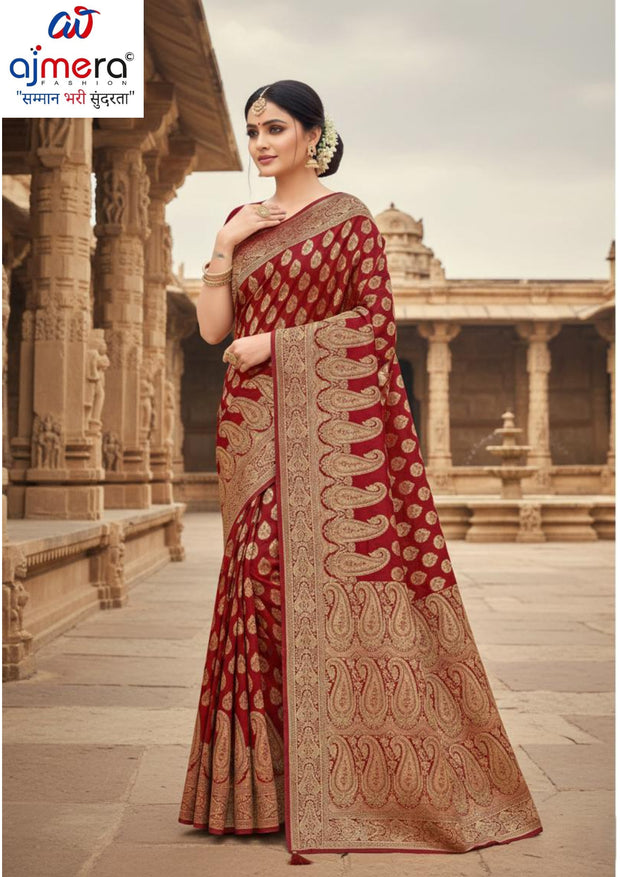 Premium Jacquard Silk Saree with Matching Blouse Piece for Ethnic Celebrations | MTE-25106