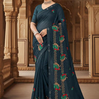 Direct Saree Manufacturer with Blouse Piece for Premium Ethnic and Traditional Wear | VKM-GABBAR