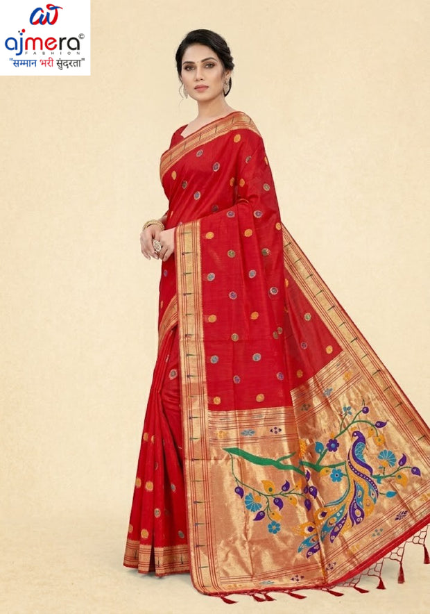 Stylish Jacquard Silk Saree with Blouse Piece for Festive Collection | TUL-SAFARI COTTON VOL-03