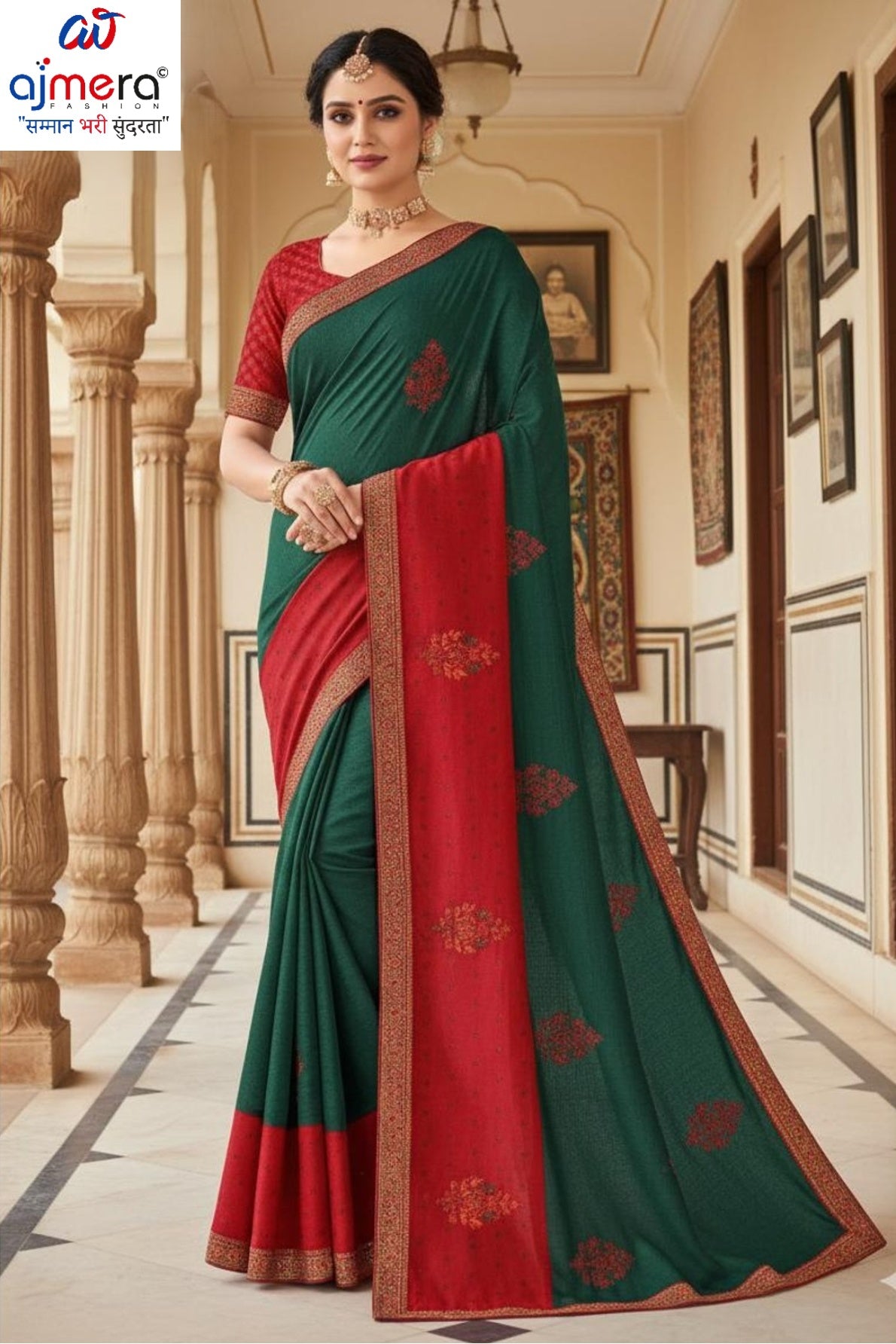 Dyed Matching Saree Exporter with Blouse Piece for Premium Ethnic and Traditional Wear | TIK-VIPRA