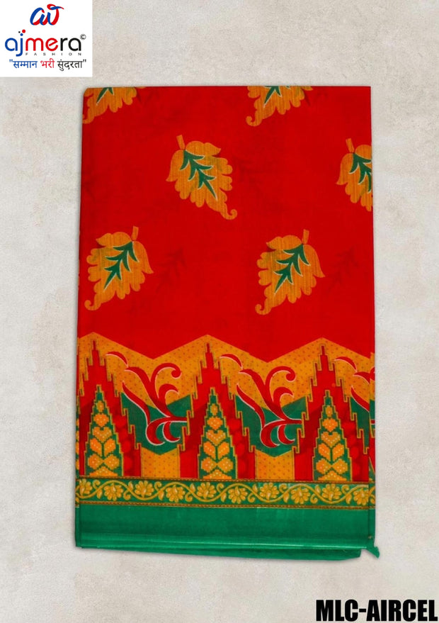 Soft Cotton Saree with Without Blouse for Premium Ethnic and Traditional Wear | MLC-AIRCEL