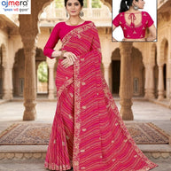 Premium Printed Saree with Matching Blouse Piece for Ethnic Elegance  | TD-TANVI