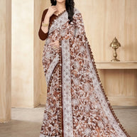 Elegant Printed Saree with Designer Blouse Piece for Festive Wear  | CAS-ZHIL MIL