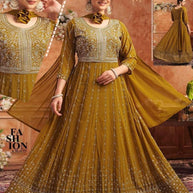 Elegant Silk Designer Party Wear Gown for Women | SHP-6117