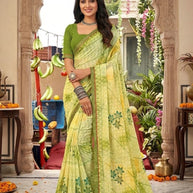 Designer Printed Saree with Blouse Piece for Special Occasions | PRM-PARI