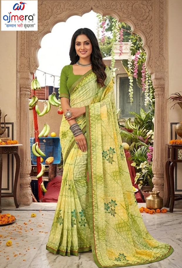 Designer Printed Saree with Blouse Piece for Special Occasions | PRM-PARI