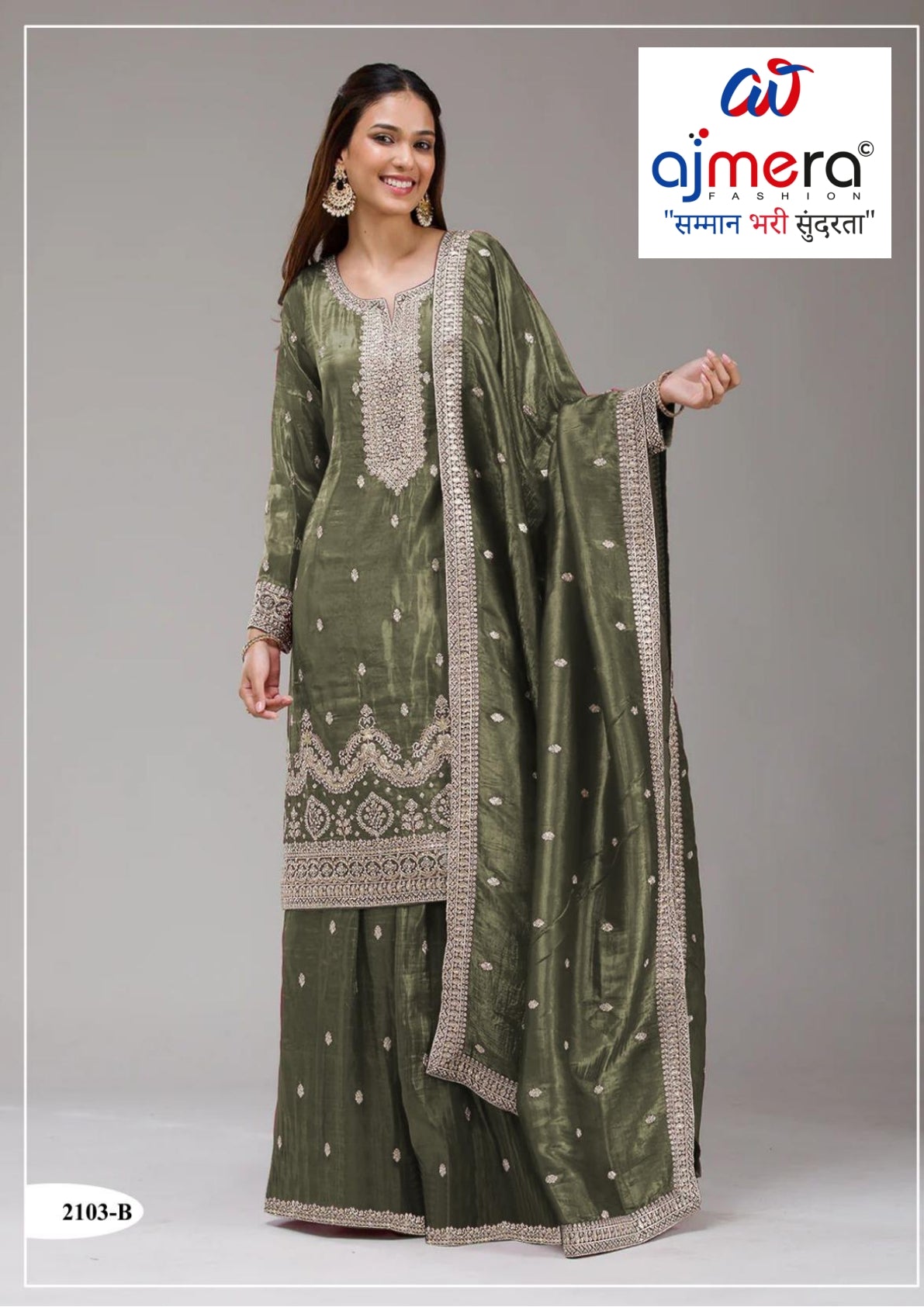 Premium Party Wear Semi-Stitched Suit | JPF-2103