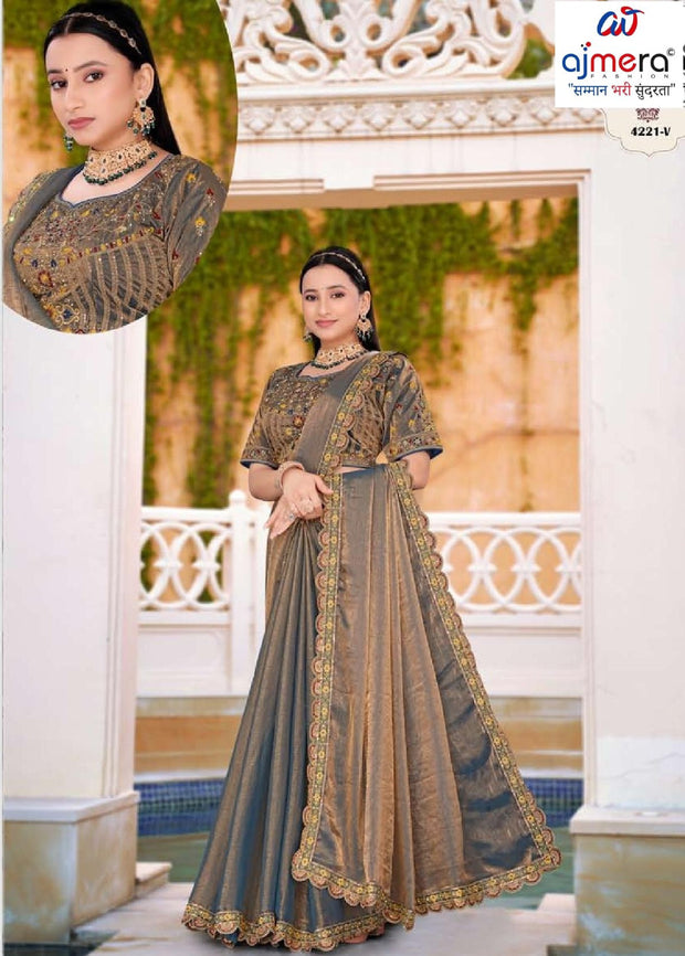 Fandy Fancy Dyed Matching Saree with Blouse Piece for Premium Ethnic and Traditional Wear | PHL-SOBHAGYA VATI-3